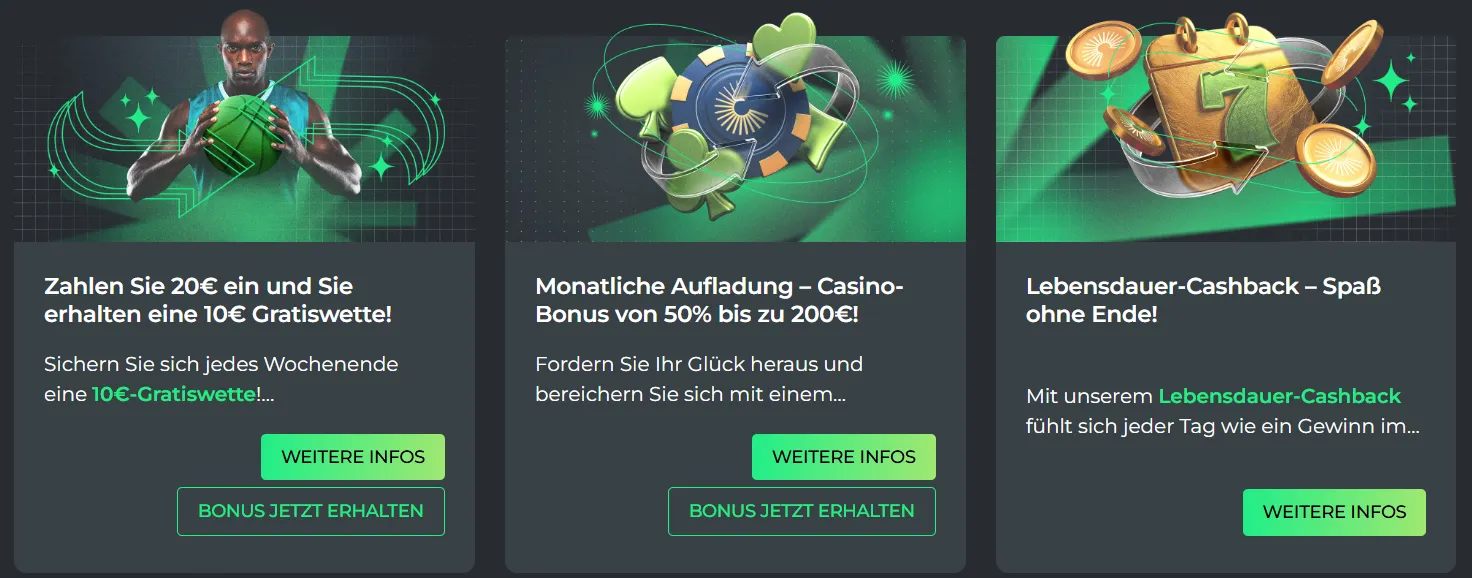 Online Casino Aktionen und Promotionen bei BetCollect